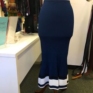 La Ligne striped contour skirt